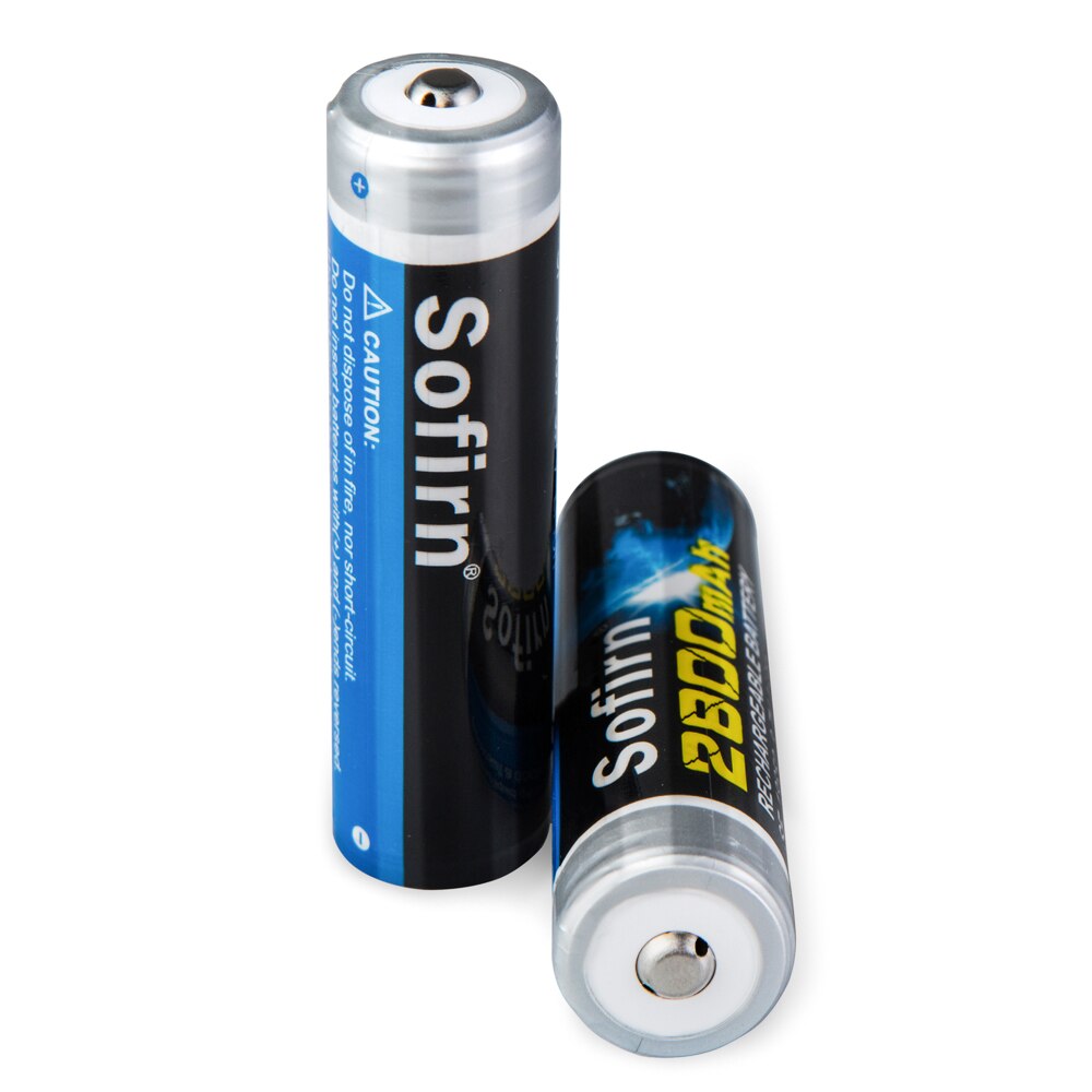 Sofirn 18650 Battery 3.7V 2800mAh Lithium 18650 Rechargeable Button Top Li-ion Batteries with PCB Board Protection