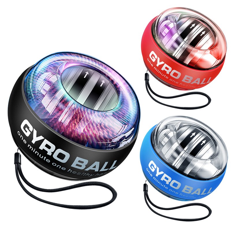 LED Gyroscopic Powerball Wrist Power Arm Hand Grip Muscle Force Trainer Home Gym Fitness Equipment Gyroscope Spinner Balls