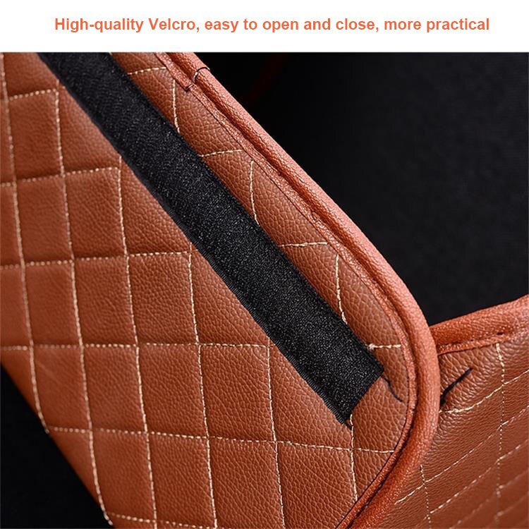 Car storage bag PU leather trunk storage box storage bag foldable car trunk storage and finishing high-end luxury storage box