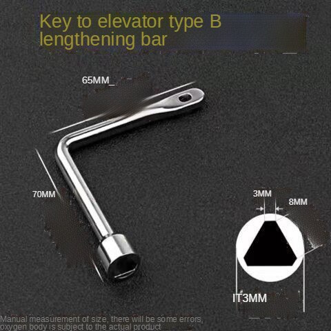 Multi-Function Triangle Lock Key Elevator Key Triangle Opposite Four Corners Square Round Hole Train Door Electric Box Valve: Red