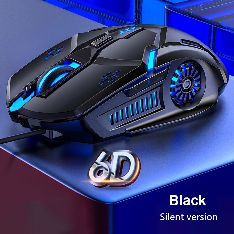 Computer Maus Gamer Ergonomische Spielen Maus USB Verdrahtete Spiel Mause 5500 DPI Stille Mäbenutzen Mit LED-hintergrundbeleuchtung 6 Geschmack Für PC Laptop