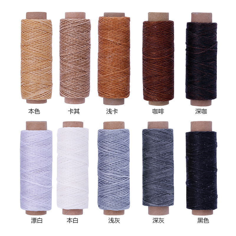 12M 150D 0.8 Mm Platte Gewaxte Naaien Lijn Dikte Gewaxt Draad Voor Leer Waxkoord Voor Leer Craft Hand stiksels Draad