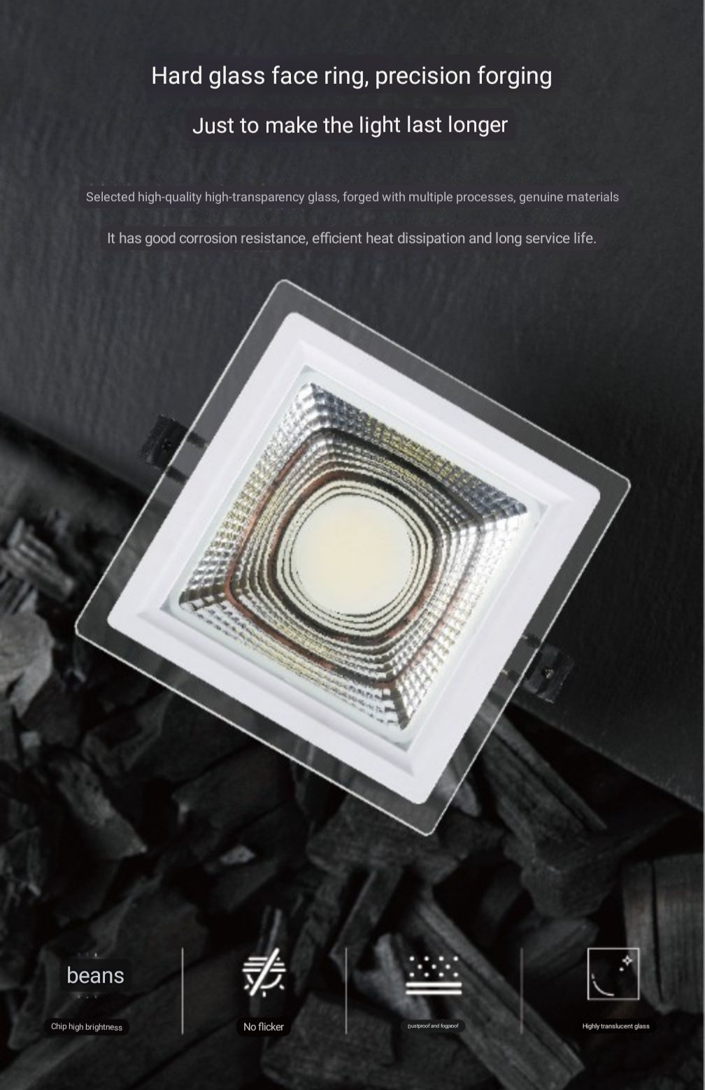 LED-downlight voor huishoudelijk gebruik Ingebouwde 5W COB-spots met opening van 75, drie kleuren dimlicht voor gangen Ultradun