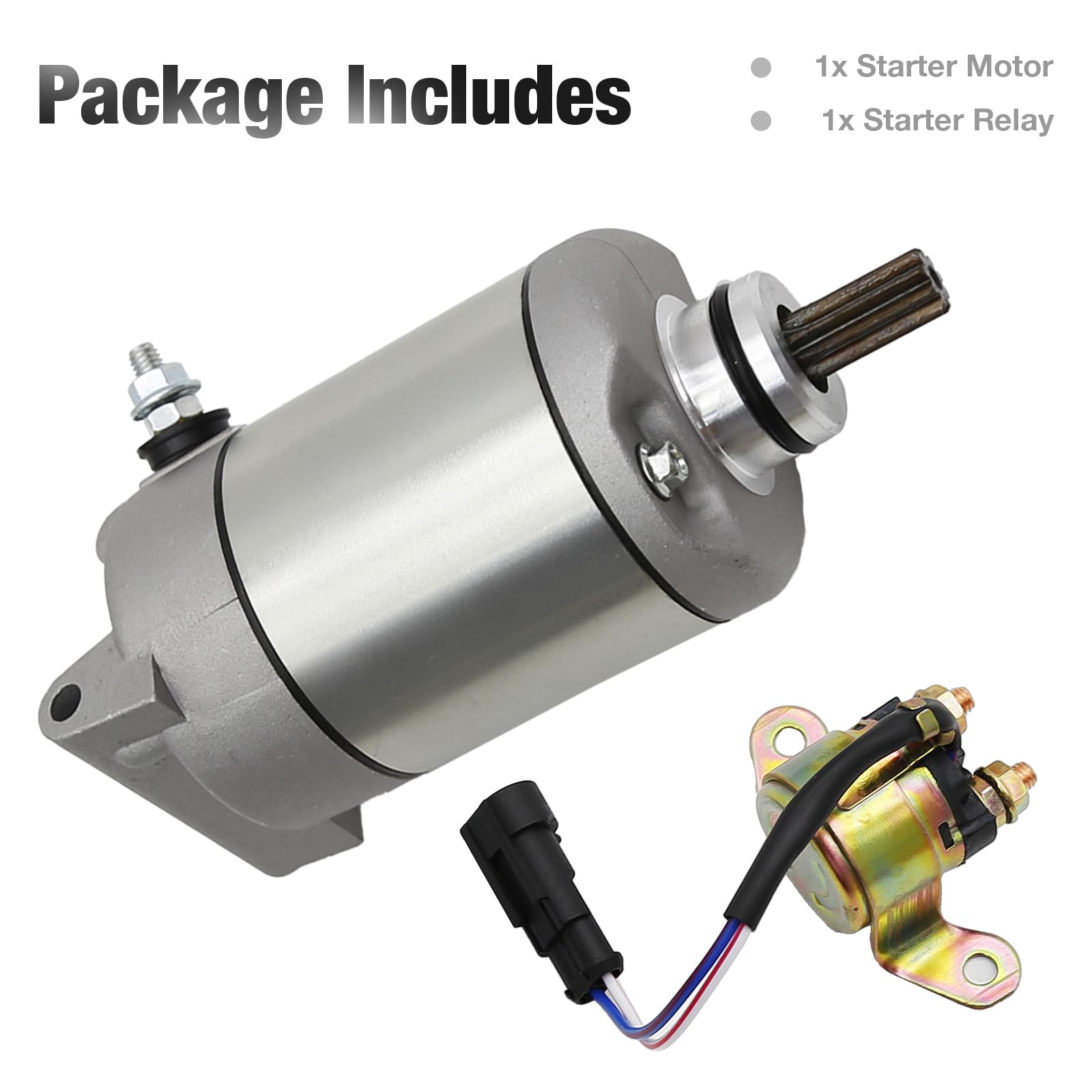 Starter and Relay ‎4013015 4014290 4014909 19486 19494 Replacement for Polaris Sportsman 570 450 14-20 ACE 570 500 14-19 RZR 570