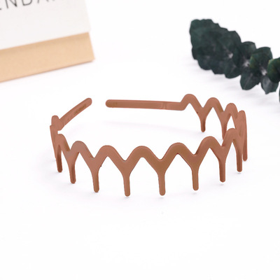 Semplice ondulato satinato Morandi colore selvaggio seghettato pressa capelli forcina bene trucco lavaggio fascia: Oro