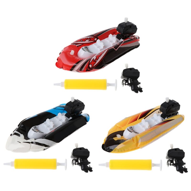 Baby speelgoed kind uurwerk opwindbare opblaasbare boot schip spelen water badkamer bad speelgoed