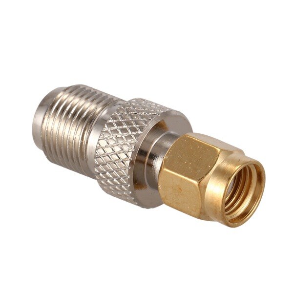 RF coax coax adapter RP-SMA mannelijk naar F vrouwelijke, zilver