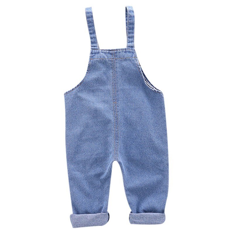 Bebê menino roupas outono crianças macacão calças de algodão sólido padrão denim calças primavera