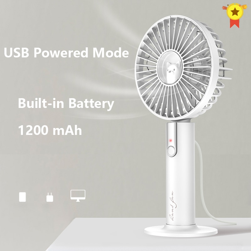 Mini Xaomi Fan Draagbare Handheld Oplaadbare Ingebouwde Batterij 1200Mah Air Koelventilator Voor Outdoor Huis Met Een aparte Base