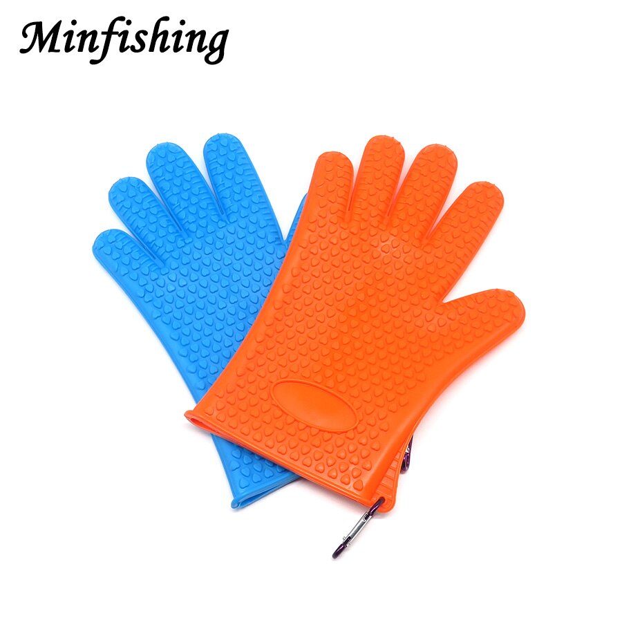 Minfishing 2 STKS Rubber Vissen Handschoenen Geïsoleerde antislip Handschoenen Vissen Tools