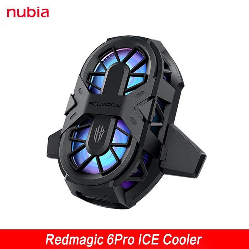 Nubia RedMagic 6 6Profi praktisch Kühler Fan Tragbare Dual Ader RGB Spielen Telefon Fan Kühler für Android iOS SmartPhone: RedMagic 6Profi Kühler