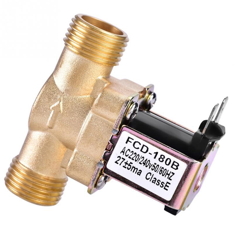 Solenoidventil til Varmtvannsbereder 1/2" AC 220V - Normalt Lukket Innløpsventil