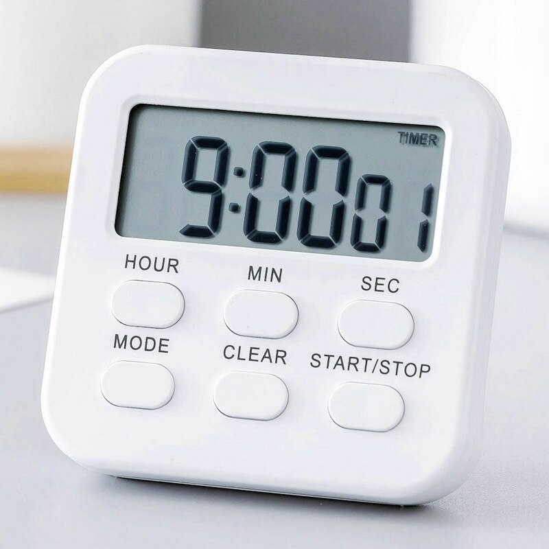 English Student Art Timer With Time Countdown Multifunctional Kitchen Reminder Small Clock With Clip Holder Timer
