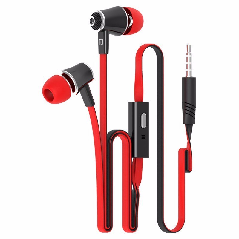 Auriculares intrauriculares con cable Langsdom deportivos a prueba de sudor JM21, auriculares portátiles para juegos, bass stereo, auriculares con micrófono para música MP3: red