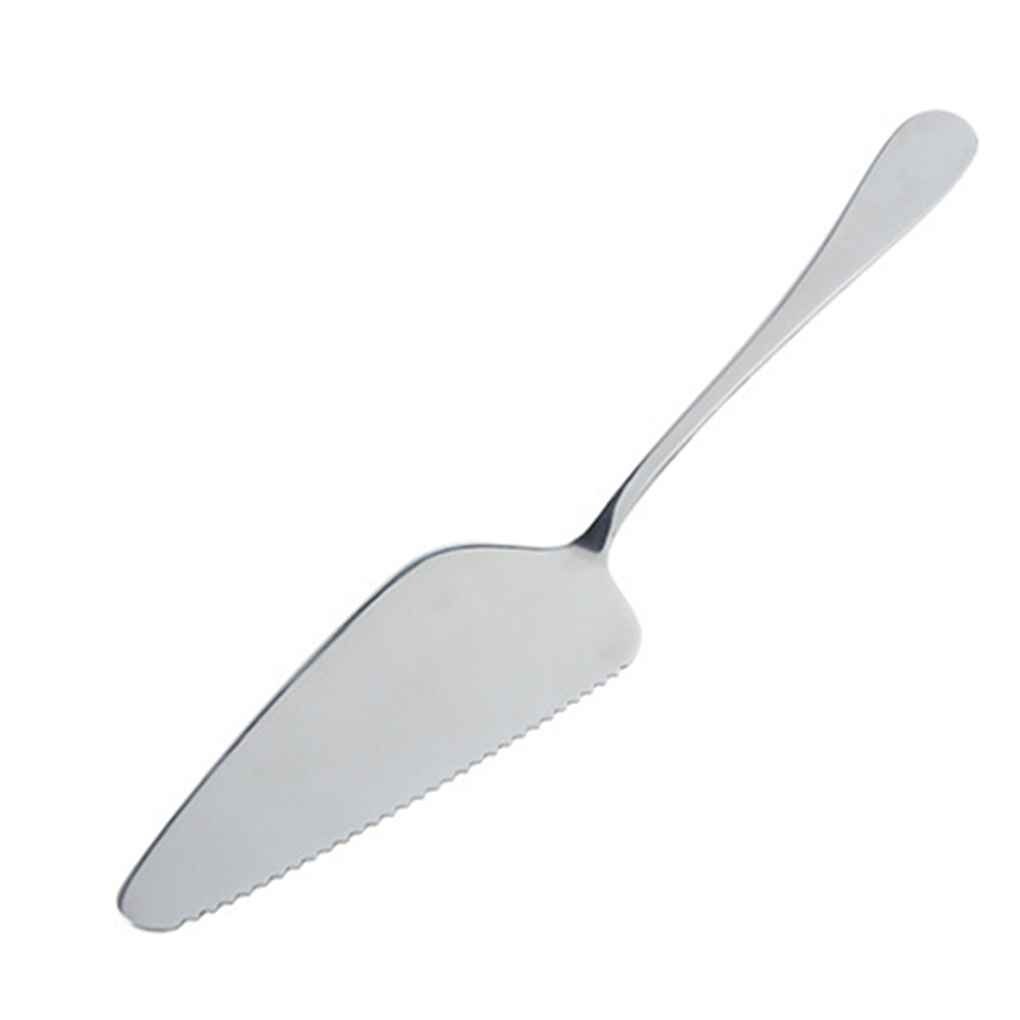 1Pcs Stainless Steel Serrated Edge Cake Server Blade Shovel Kitchen Cutter Pie Pizza Cake Shovel Kitchen Baking Pastry Spatulas: Sawtooth