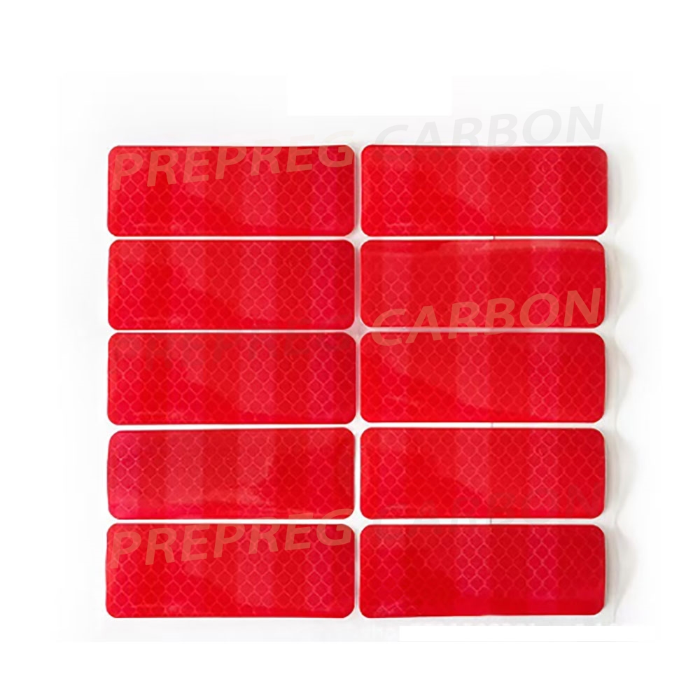 10 Stuks Auto Bumper Reflecterende Stickers Reflecterende Waarschuwing Strip Tape Veilige Reflector Stickers Decals Veiligheidswaarschuwing 30*80mm: Rood