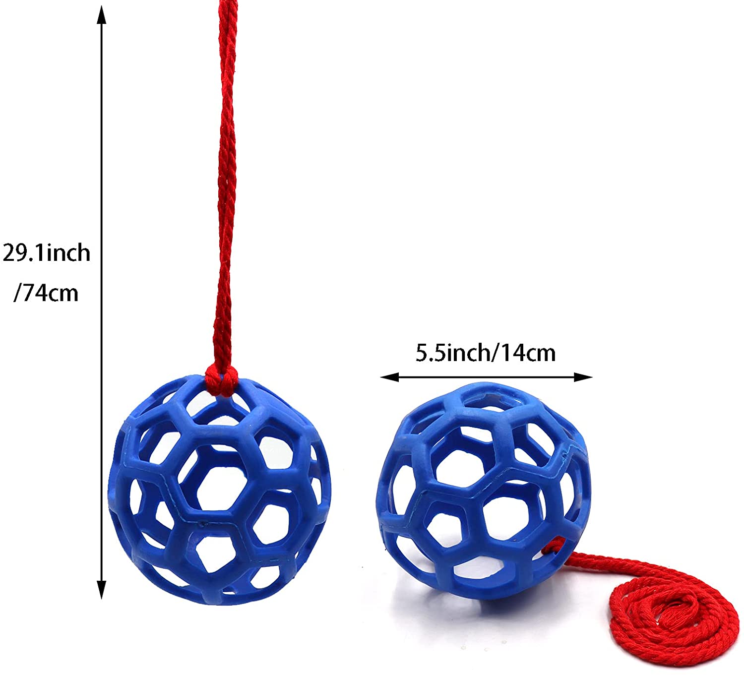 1PCS Horse Treat Ball Feeder Toy Hay Ball Hanging Feeding Toy for Horse Stable Stall Paddock Rest