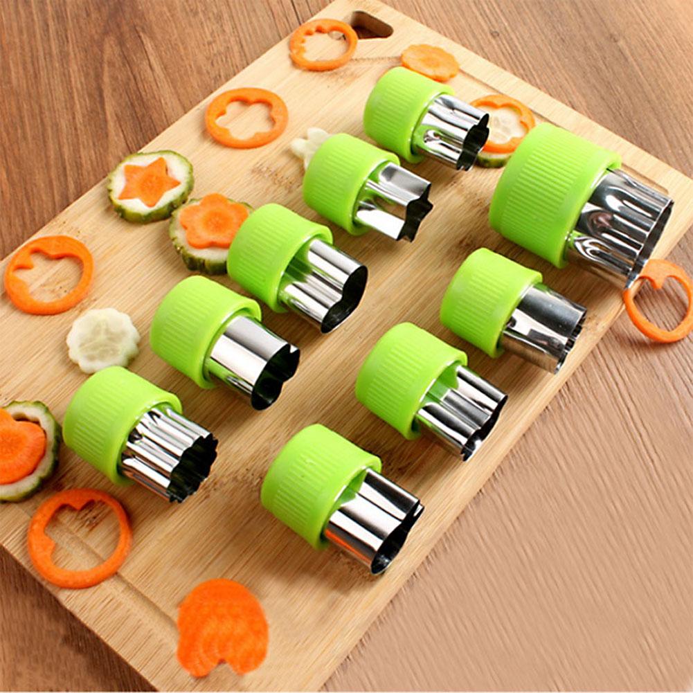 Troqueladora de verduras y frutas conjunto de formas molde de galletas patrón de dibujos animados Animal comida plantilla molde de galletas