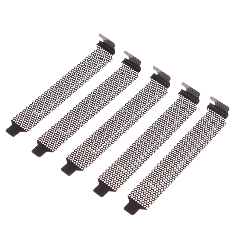 PCI Slot Cover Filtro de Poeira, Blking Board, Ventilador, PC de Ventilação, Acessórios para Computador, 5Pcs