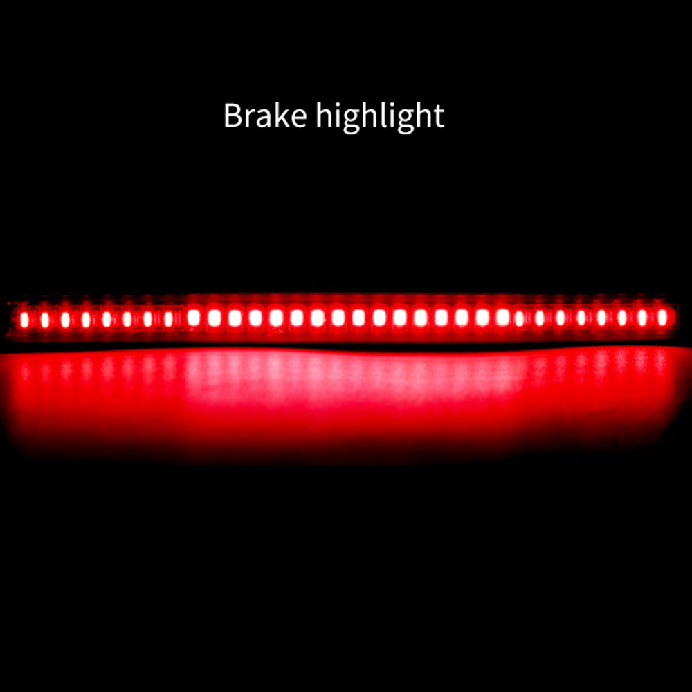 Fleksibelt led-lys til motorcykel, 48 led-stopsignallysbjælke, bagblinklys, bagbremsepære, bremselys