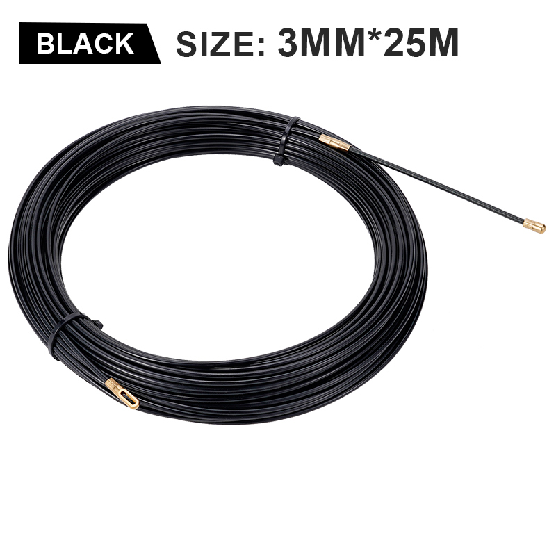 Extractor de cables de 3mm, 5M-40M, guía, extractor de empuje, Cable de pared de nailon, plomo, cinta de resorte para electricista, enhebrador de conducto, herramienta de ayuda para cableado: Verde