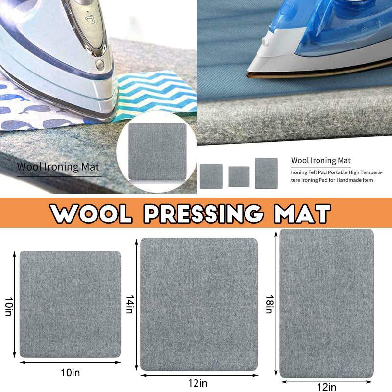 3 Sizes Wool Pressing Mat Ironing Pad High Temperature Ironing Board Felt Press Mat for Home Protective Insulation Blanket