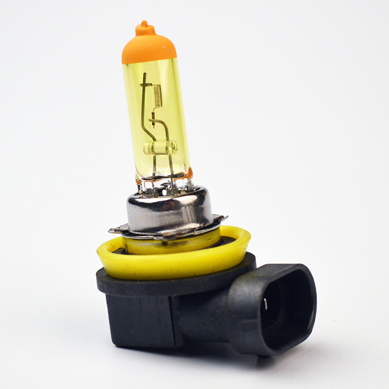 Hippcron H11 Geel Halogeenlamp 12V 55W 2 Stuks PGJ19-2 3000K Auto Lamp Quartz Glas Auto Fog licht