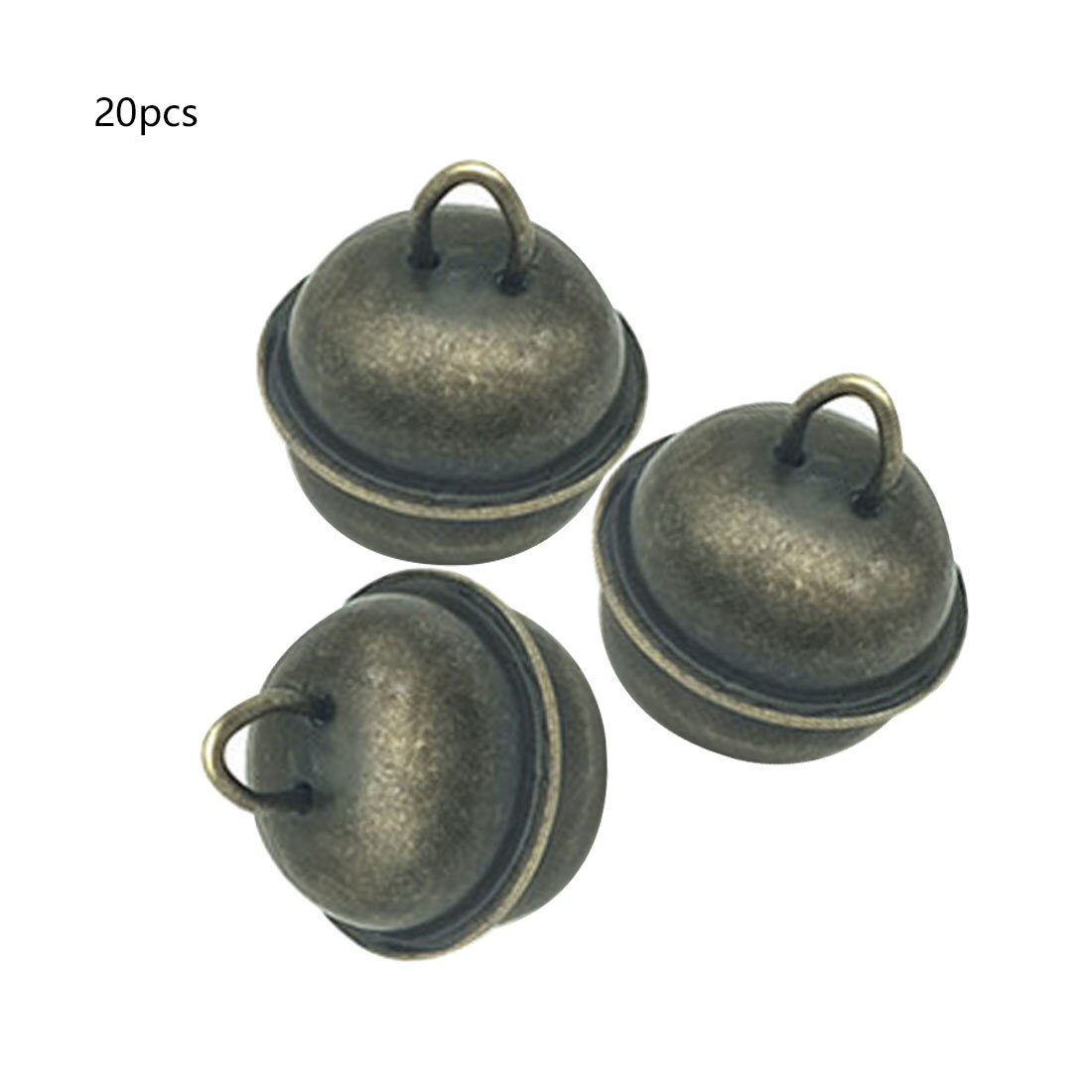 Décorations clochette Jingle en métal en fer | 22mm, 20 pièces colorées, décoration de noël, pendentifs pour animaux de compagnie, accessoires artisanaux faits à la main pour bricolage: Bronze