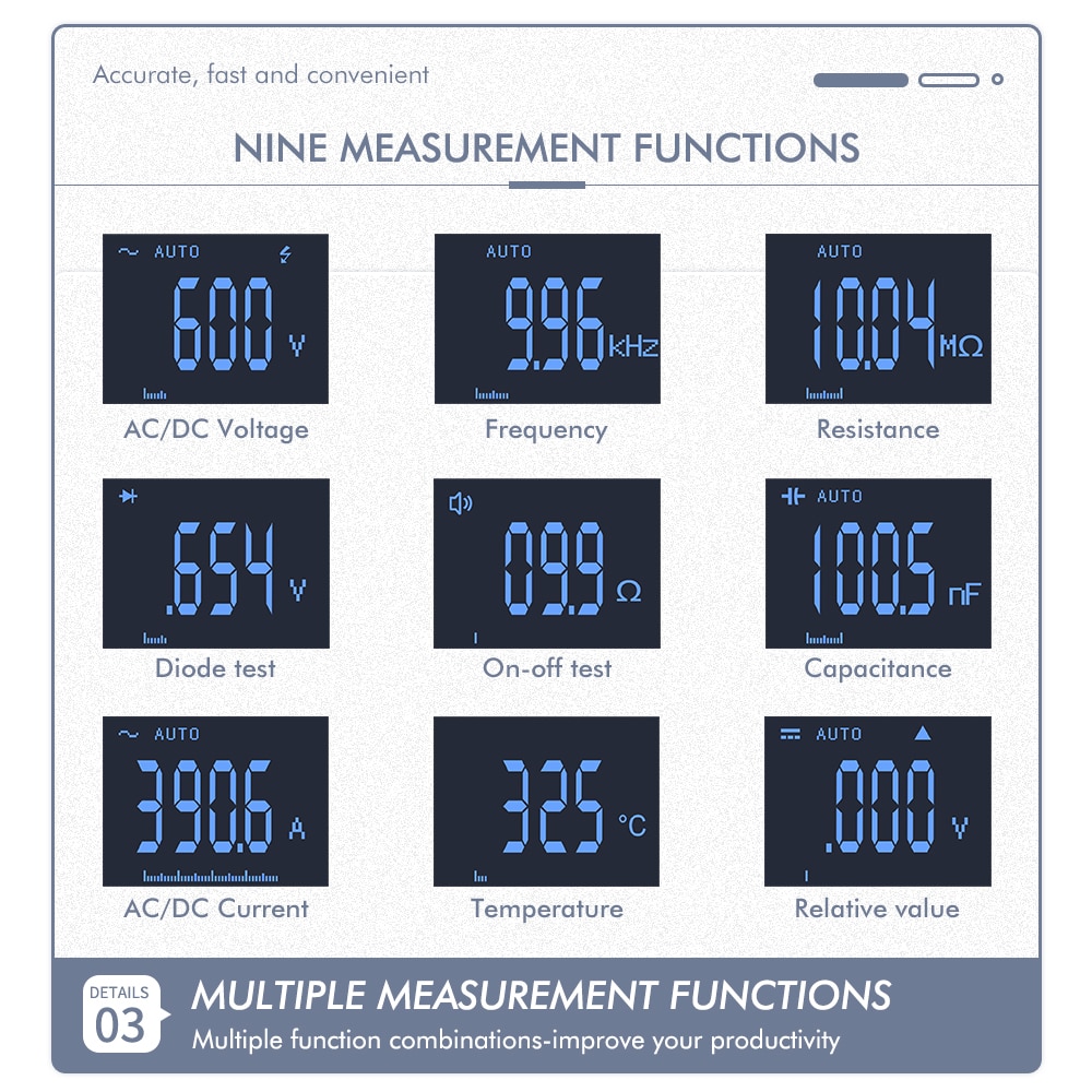 KKMOON KKM78 600V True RMS Digital Clamp Meter Multimeter Oscilloscope 2-in-1 Current Waveform Measure Frequency Tester