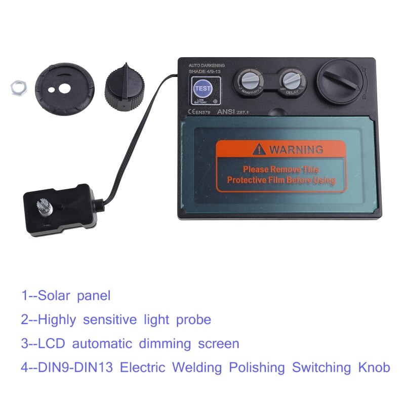 Durable Automatic Dimming Electric Welding Mask for Outdoor Welding Industry Prevent Prevent Occupational Diseases