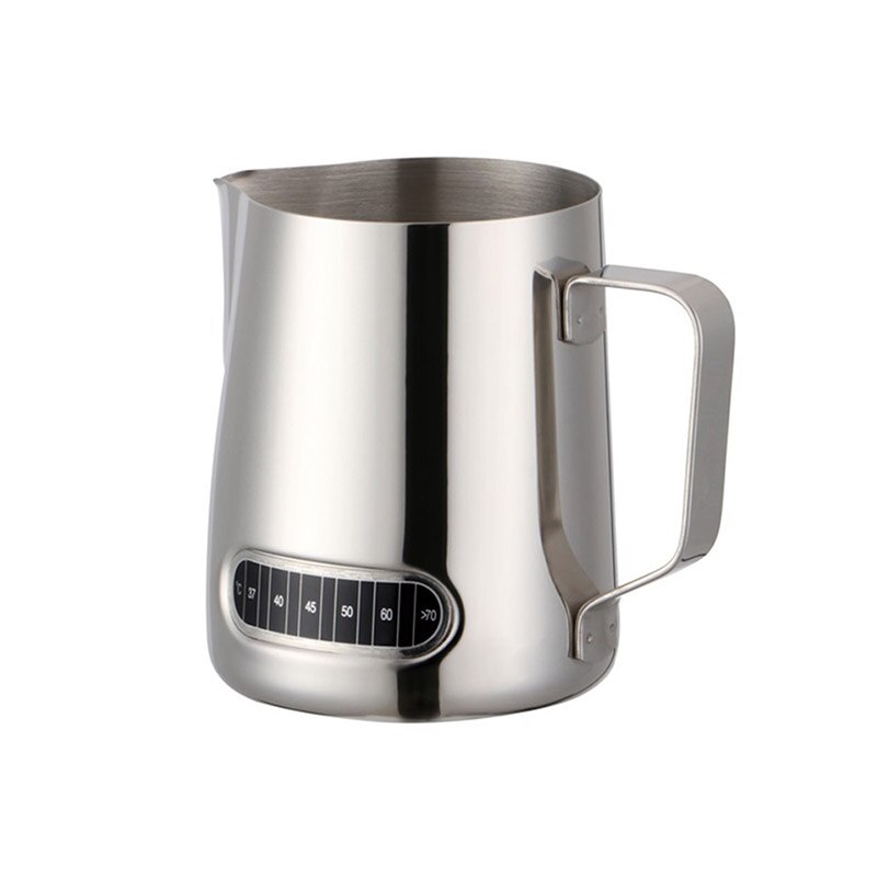 600ml Stainless Steel Milk Jug Frothing Coffee Latte Pitcher Thermometer