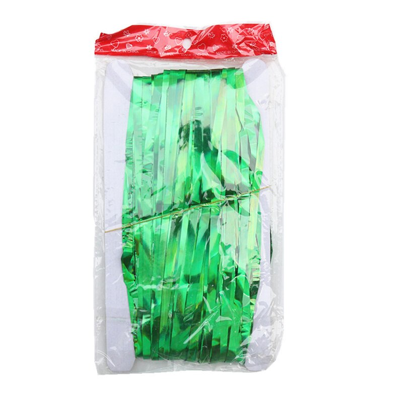 Kwastje Rainsilk Gordijn Wwedding Verjaardagsfeestje Baby Shower Achtergrond Muur 1 Jaar Oude Ballon Kleur Gestreepte Decoratie Benodigdheden: green