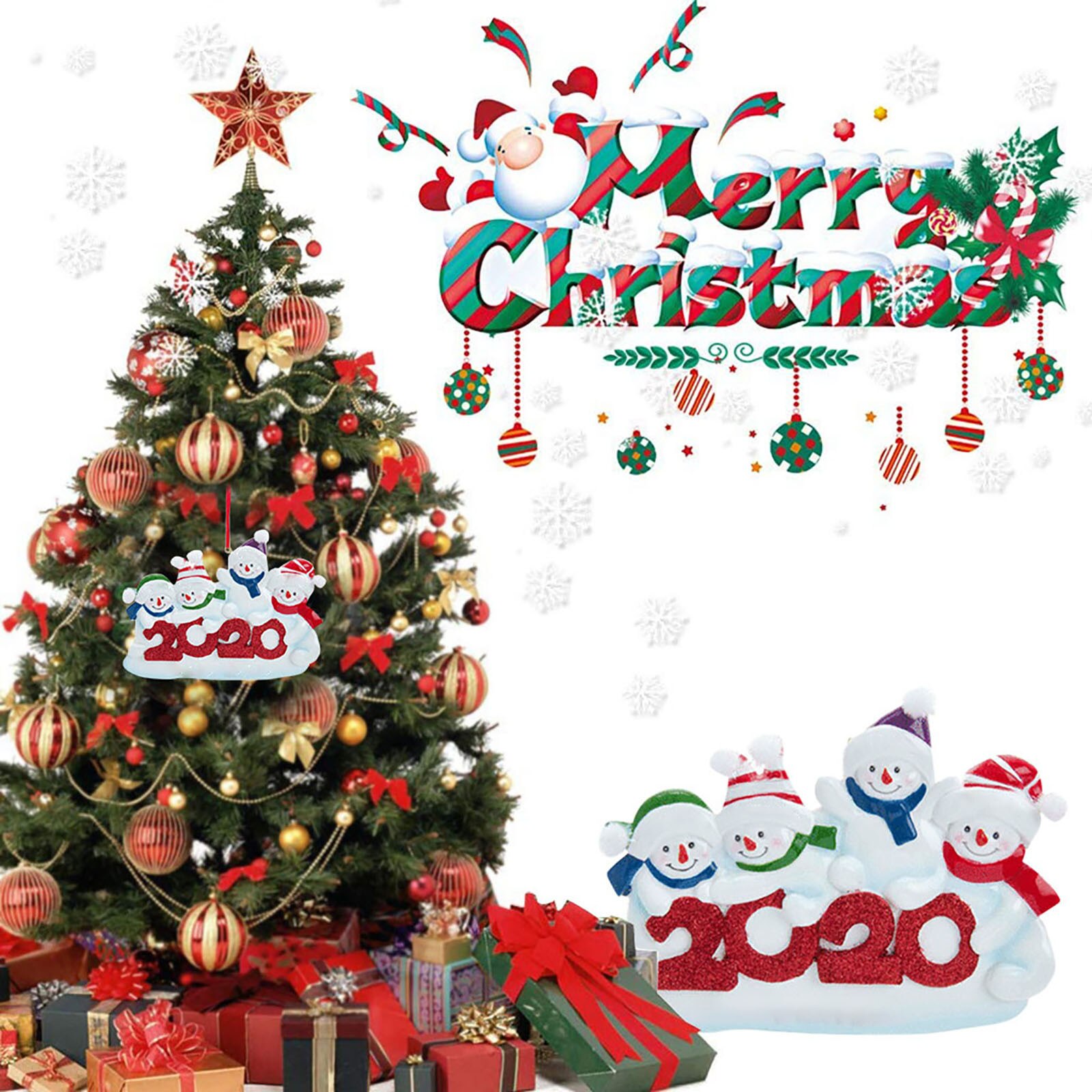 Familie Pvc Sneeuwpop Kerstboom Opknoping Hanger Zonder Pen Sneeuwpop Pop Kerstboom Opknoping Hanger Ornamenten