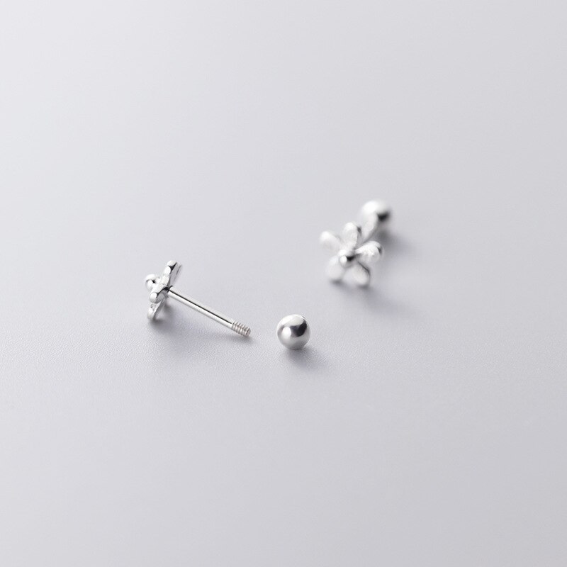 La Monada Bloem Oorbellen Studs 925 Sterling Zilveren Fijne Sieraden Minimalistische Mooie Stud Oorbellen Voor Vrouwen Zilver 925 Koreaanse