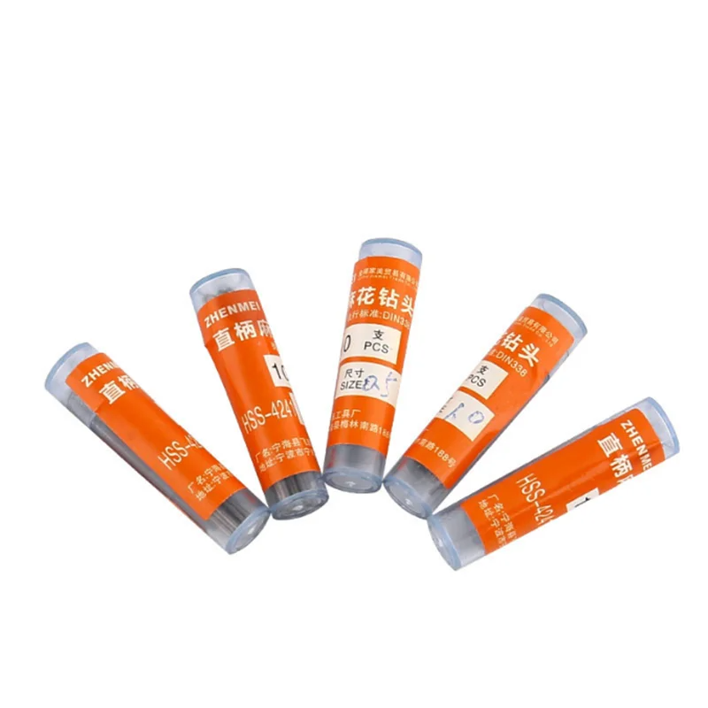 10 Uds W6542 HSS mini broca de vástago recto 0,2-5,2mm, adecuada para taladros eléctricos de perforación de acero inoxidable y madera