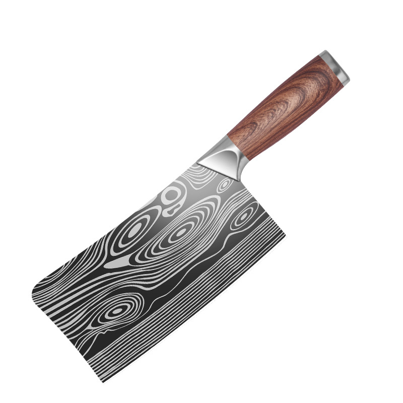 Ensemble de couteaux de Chef de cuisine, couteau forgé en acier inoxydable, ciseaux Nakiri éplucheur en céramique, couteau d&#39;office avec étui: knife 03