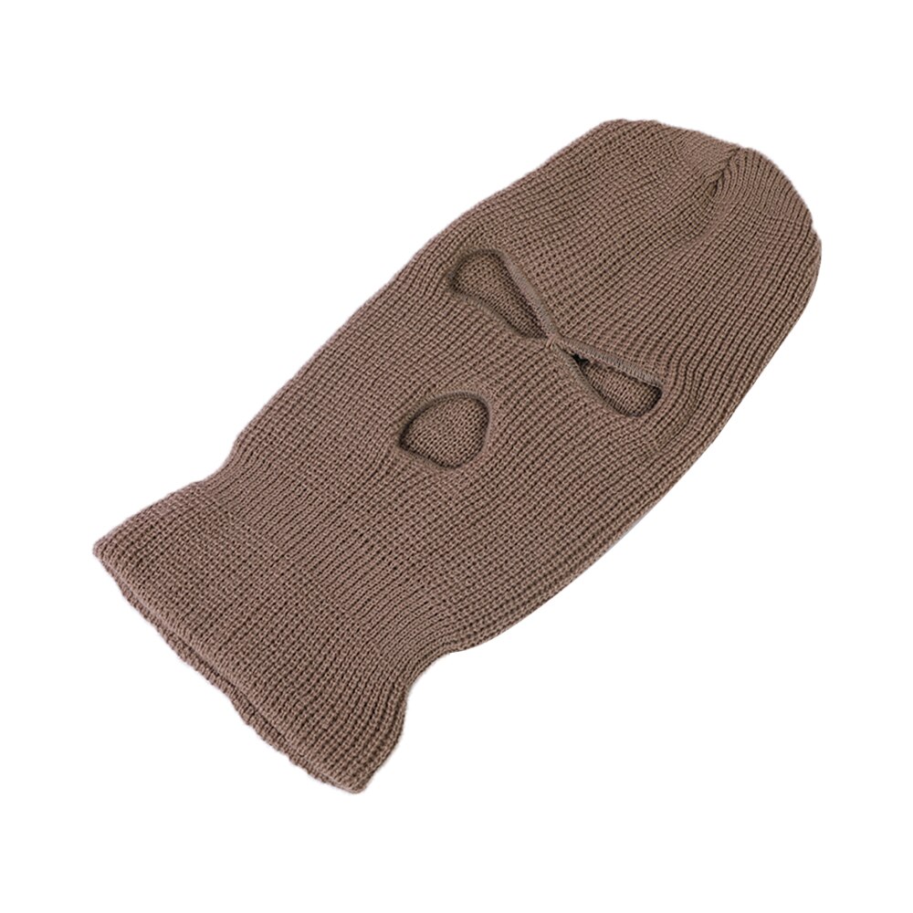 Ski Mask Knitted Face Cover Winter Balaclava Full Face Mask for Winter Outdoor Sports CS Winter Three 3 Hole Balaclava Knit Hat: 4
