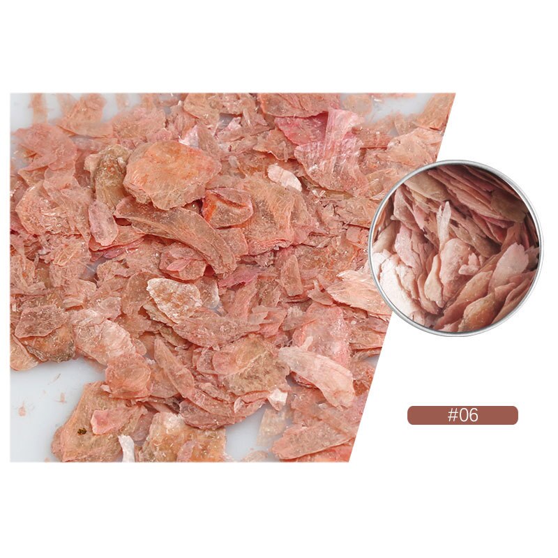 Neglekunst dekoration nail art marmor rock glimmer skive skal skive tyndt fragment mix stykke negle ornament: Ym6