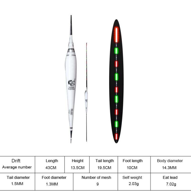 Smart Fishing Float Bite Alarm Fish Bite Bait LED Light Color Change Automatic Night Electronic Changing Buoy winter fishing: A7
