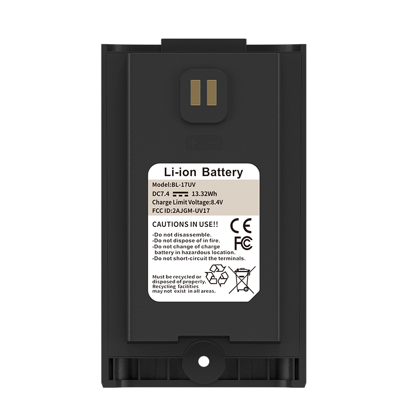 Baofeng UV-17 Pro Li-ion Battery DC 7.4V 13.32Wh Original BL-17UV Rechargeable UV-17L UV-17 PlusV1 V2 Battery UV-17 Max Bateria