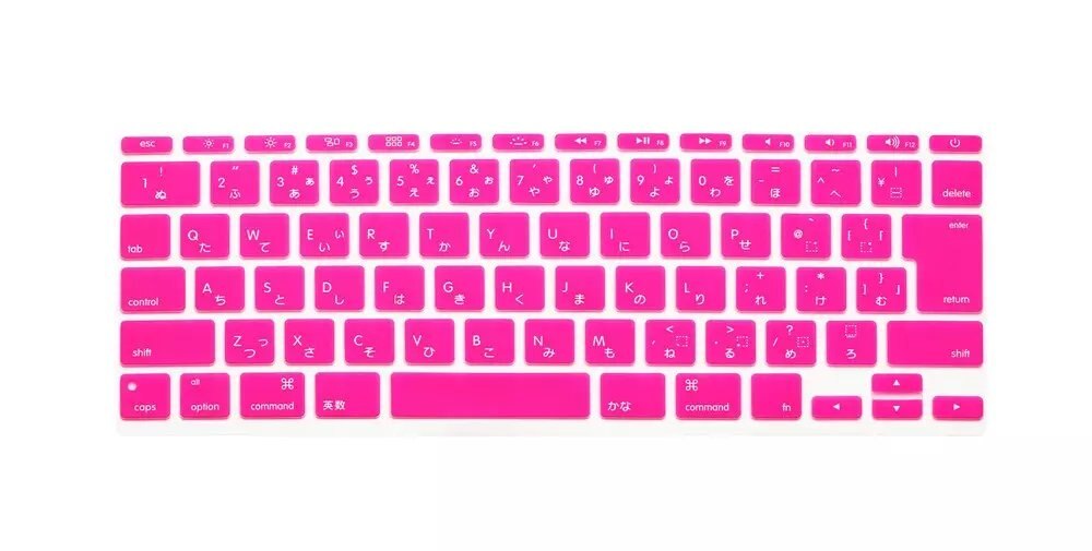 Japonais anglais japon JP Version Silicone clavier couverture peau protecteur couverture pour Apple MacBook Air 11 "11.6 pouces A1465 A1370: Rose