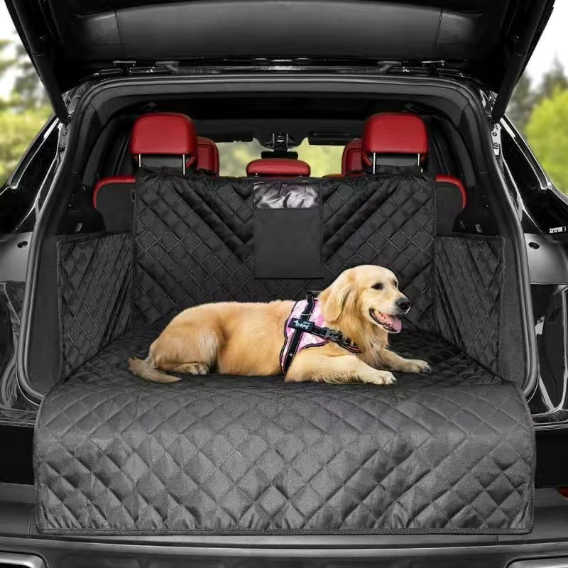 Fodera da carico SUV universale per proprietari di cani, tappetino per bagagliaio impermeabile resistente, copertura posteriore per animali domestici facile da pulire ﻿ ﻿: Oro
