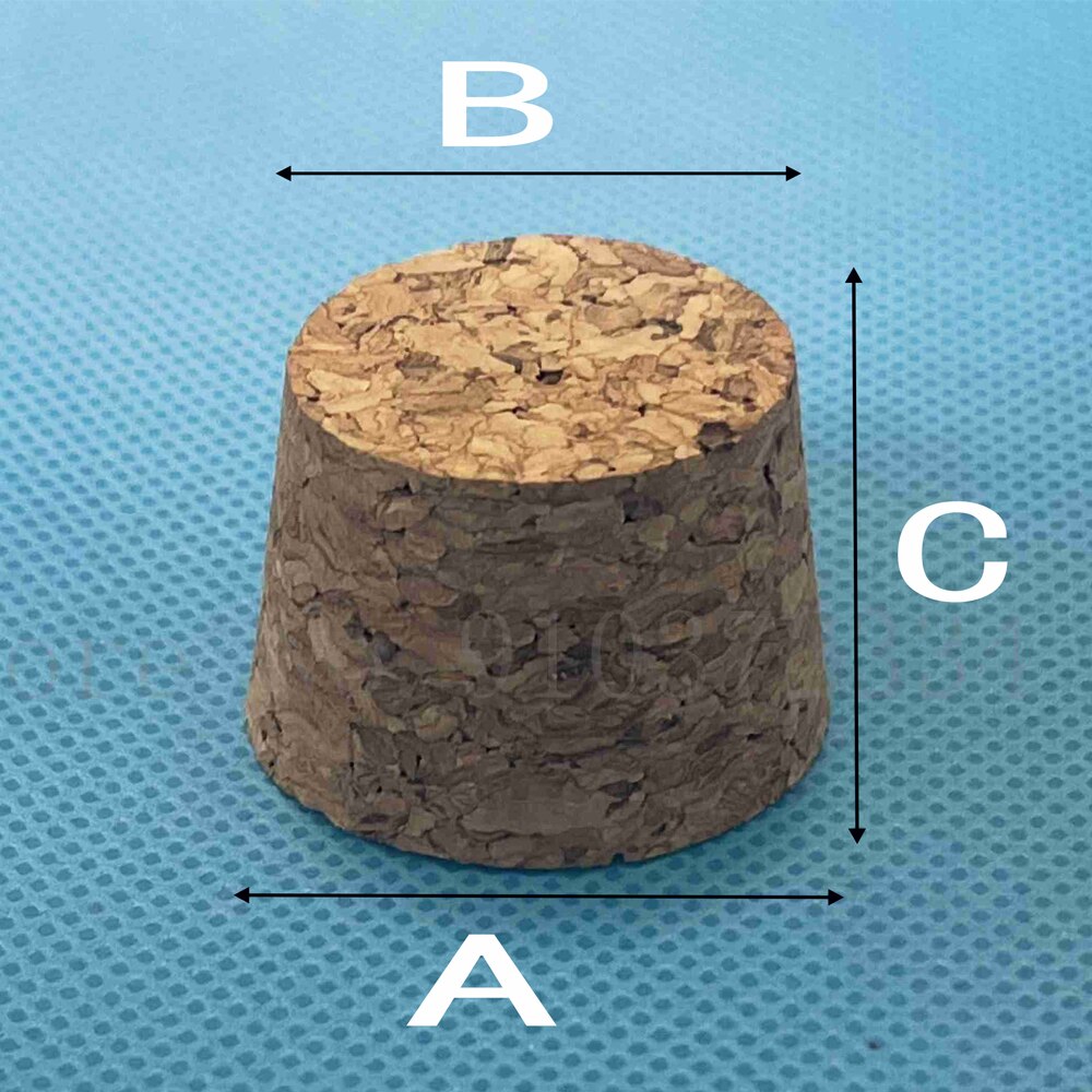 100pcs Top DIA 7.5mm to 30mm Wooden Cork Lab Glass Bottle Stopper Kettle Pudding Bottle Cork Cap Burette Tube Wood plug