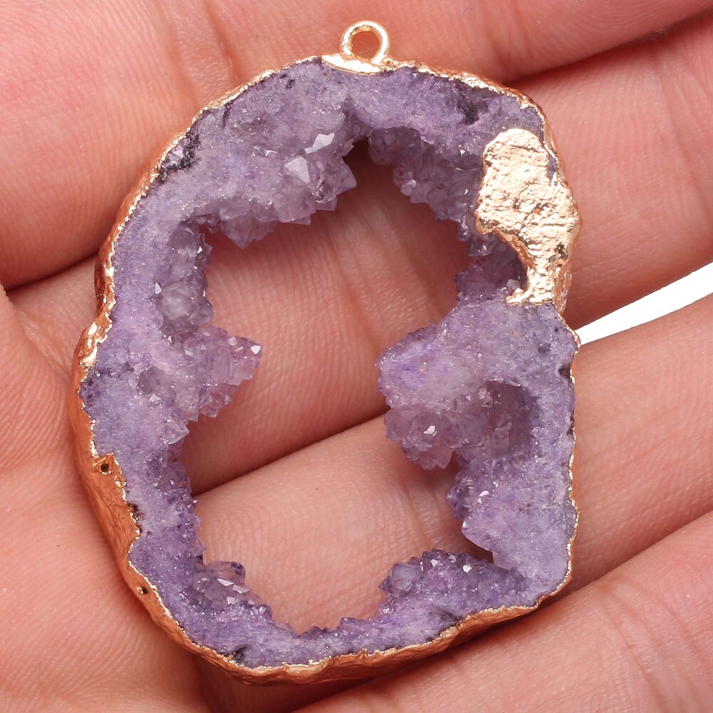 Natürliche Stein Halskette Anhänger Unregelmäßigen Stein Anhänger für Schmuck Machen DIY Halskette Größe 30-45mm