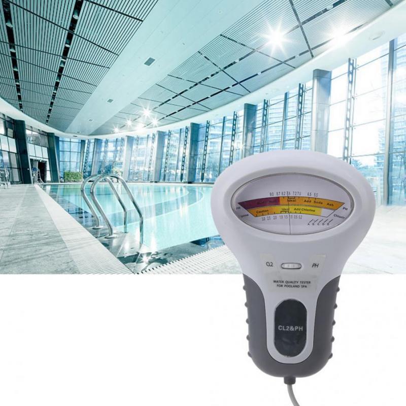 Vatten ph /cl2 klor tester nivå 2 in 1 bärbar digital ph-mätare pool spa analytiska instrument cloro piscina
