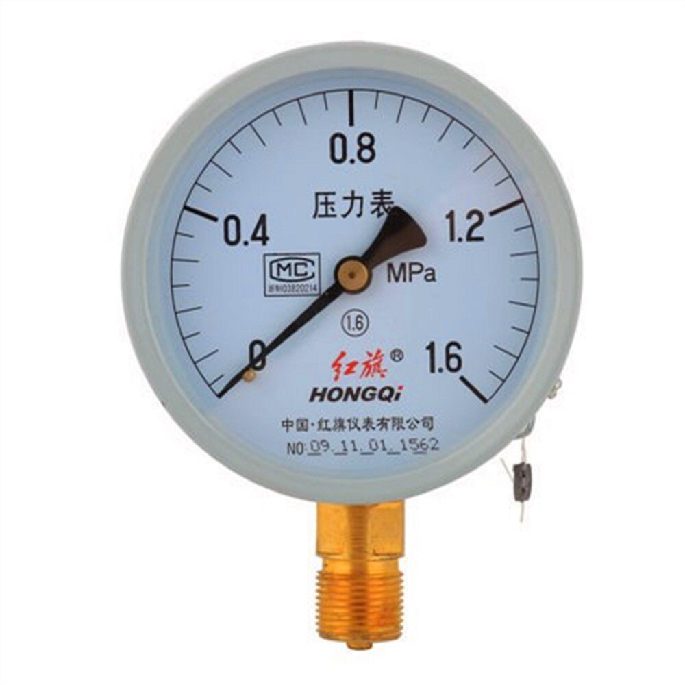 1 Pc 0-1.6MPa 8.7cm Dia Pneumatic Air Gas Pressure Gauge 1/2BSP Male Thread
