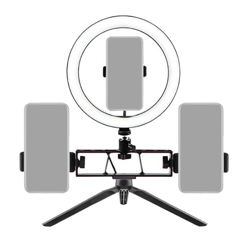 LED Fill Light Bracket, Portable 26cm Ring Light Three-Position Machine Selfie Tripod Video Live Fill Light Bracket: Default Title