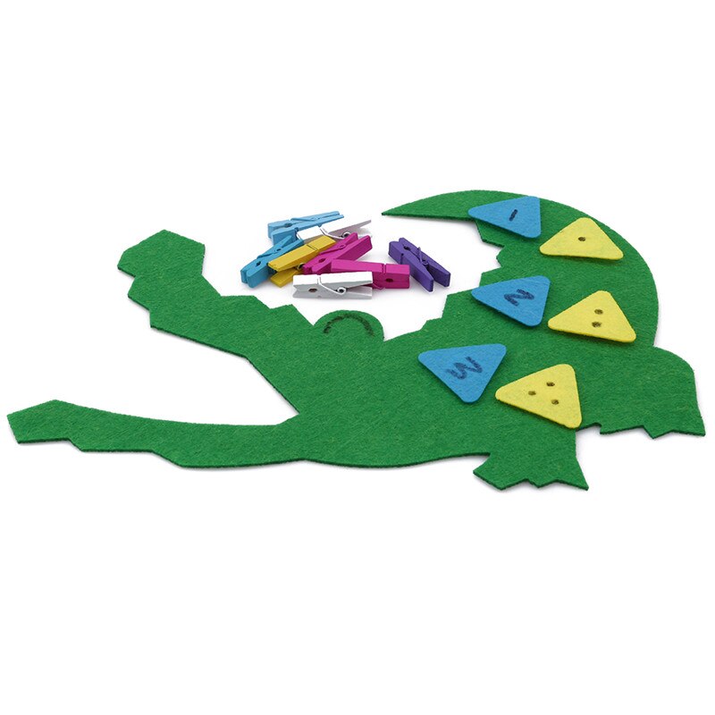 Non-woven Felt Fabric Cartoon Animal Clip Art Preschool Kindergarten Teaching Materials Educational Toys: crocodile