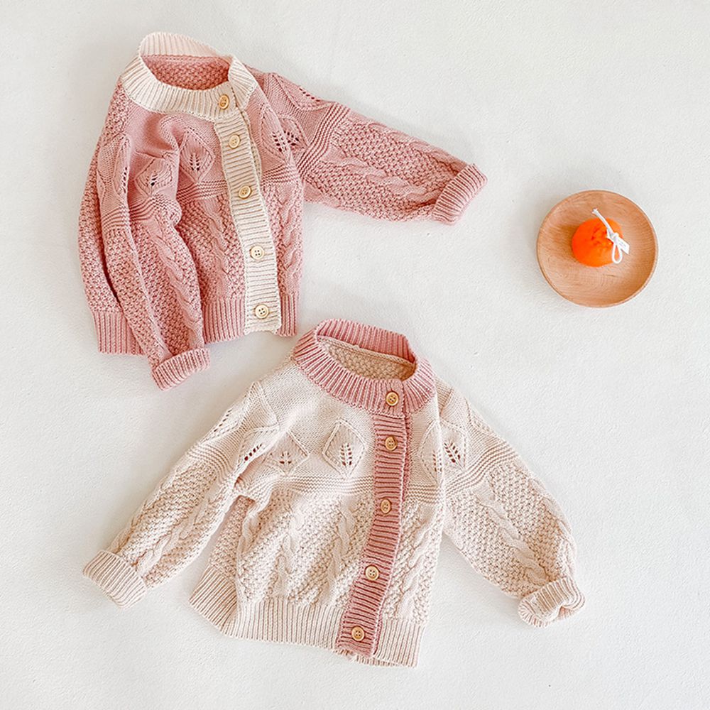 Suéter de Color liso para niñas, abrigo, Otoño Invierno , para niños pequeños, cárdigan de punto para bebés, suéter, prendas de vestir S11130
