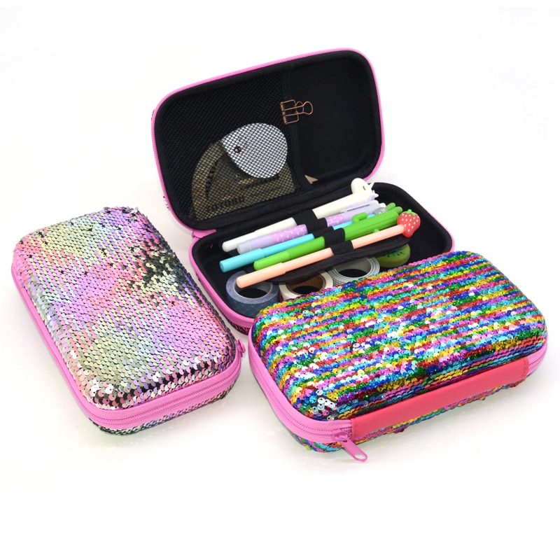 Sequin Pencil Case Estuche Escolar Estojo Escola Trousse Scolaire Stylo Kalemlik Kalem Kutusu Pencilcase Box School Kawaii